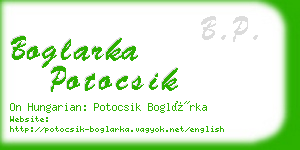 boglarka potocsik business card